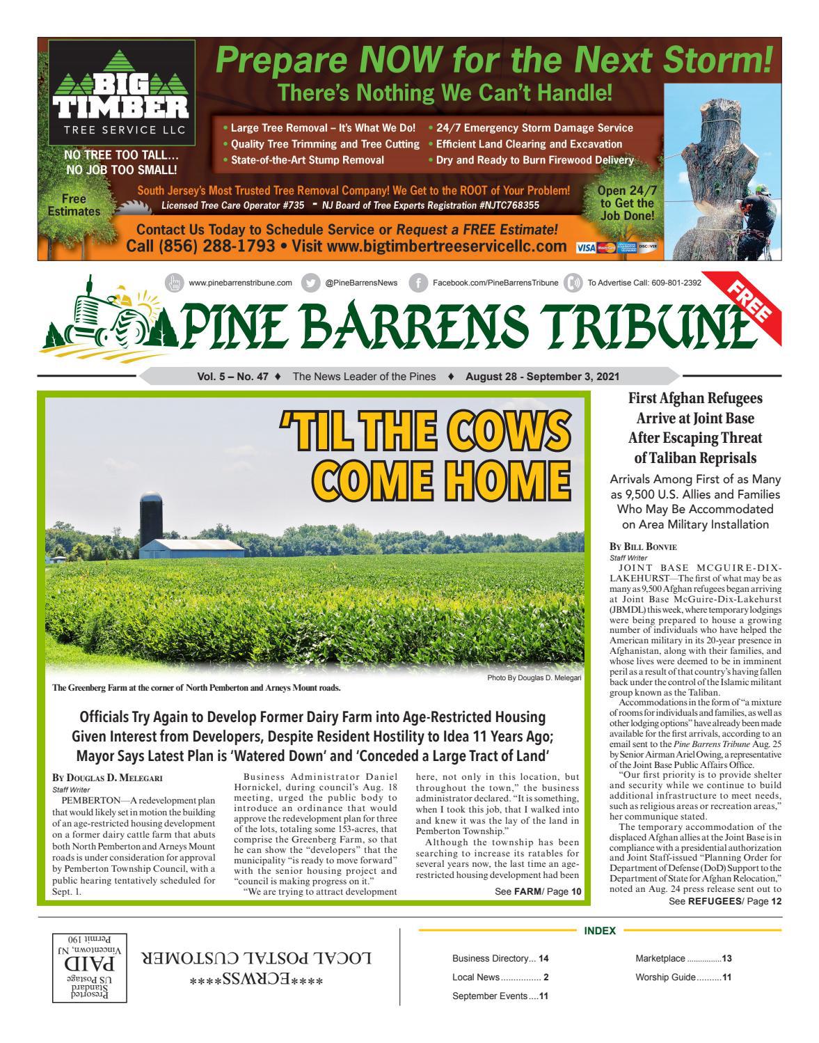 Pine Barrens Tribune August 28, 2021-September 3, 2021 by Pine Barrens  Tribune - Issuu