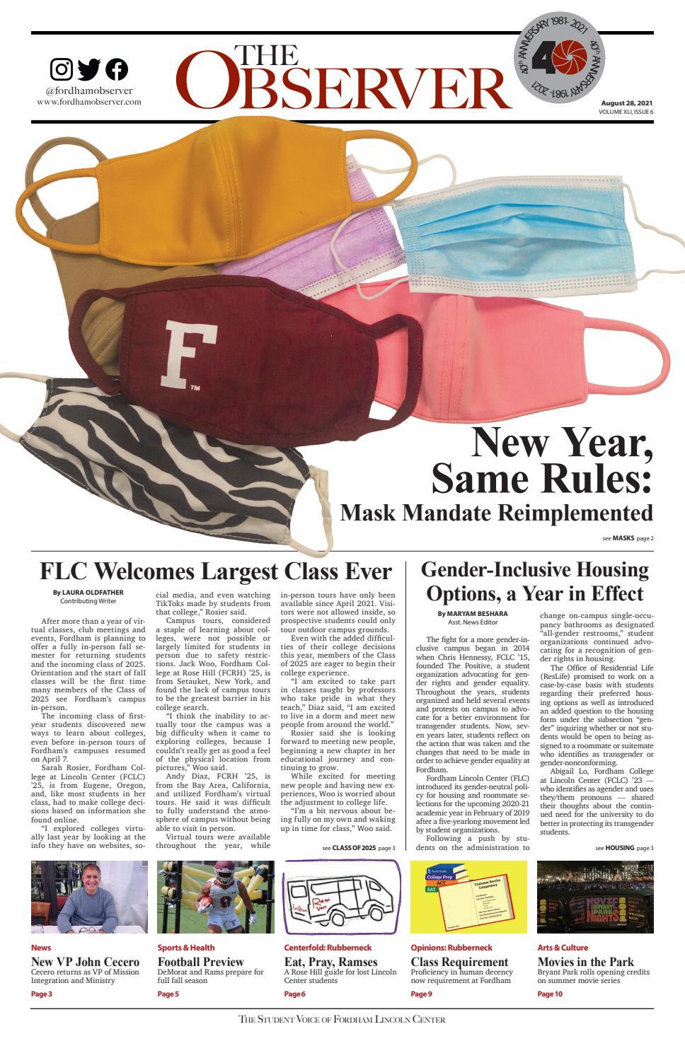 Issue 6 Fall 2021 by Fordham Observer Issuu