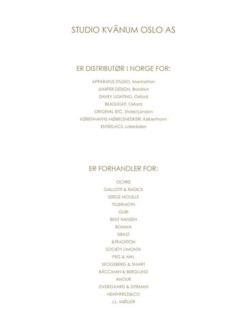 Studio Kvänum Oslo AS 灯饰目录 · 灯具 - og møbelkatalog 2021 第 11 页