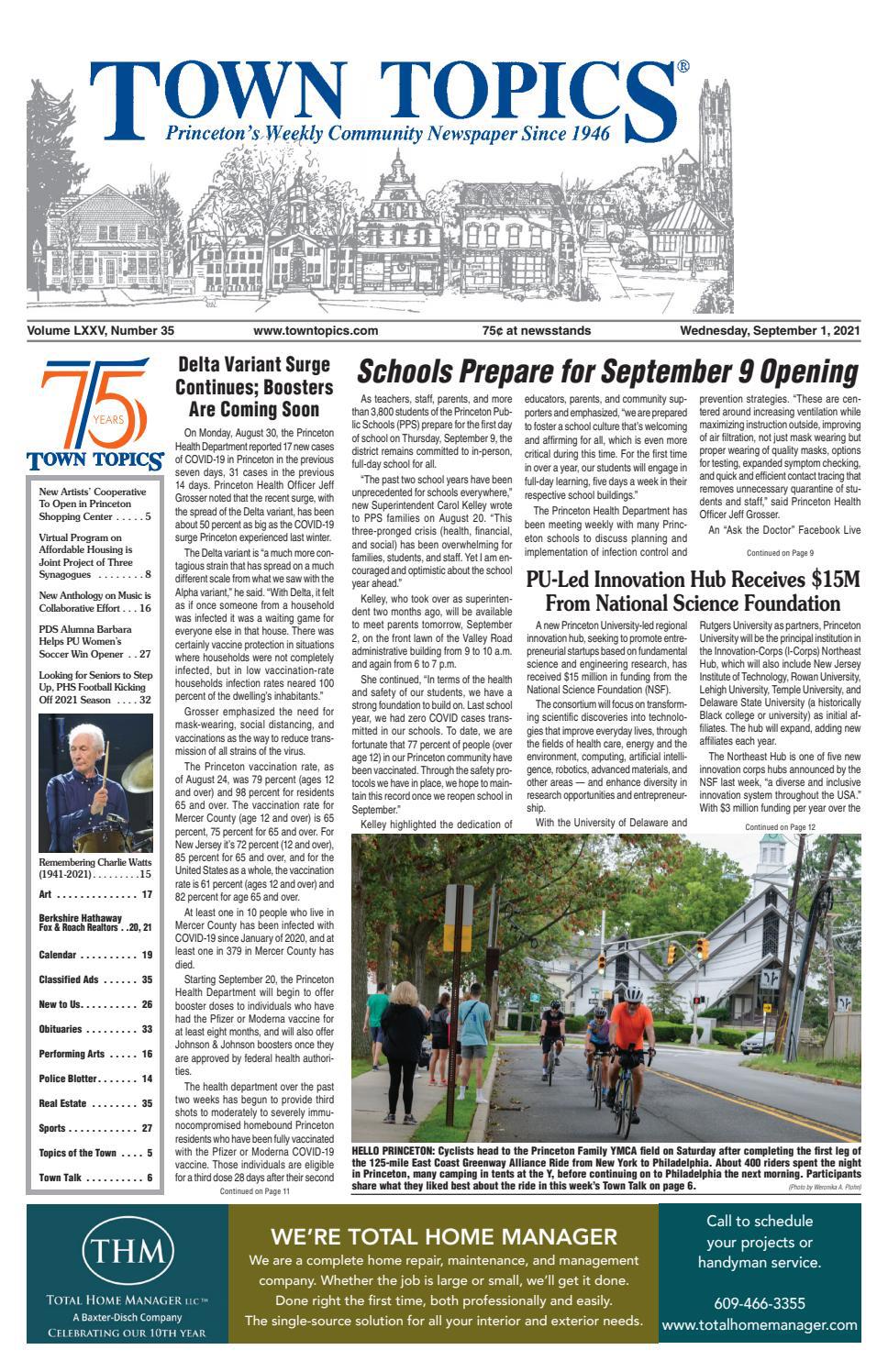 Town Topics Newspaper September 1 2021 By Witherspoon Media Group Issuu