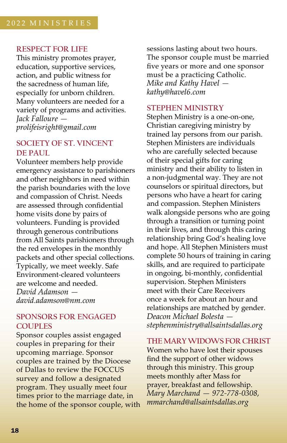 All Saints Catholic Church — 2021 Stewardship Renewal Handbook by ...