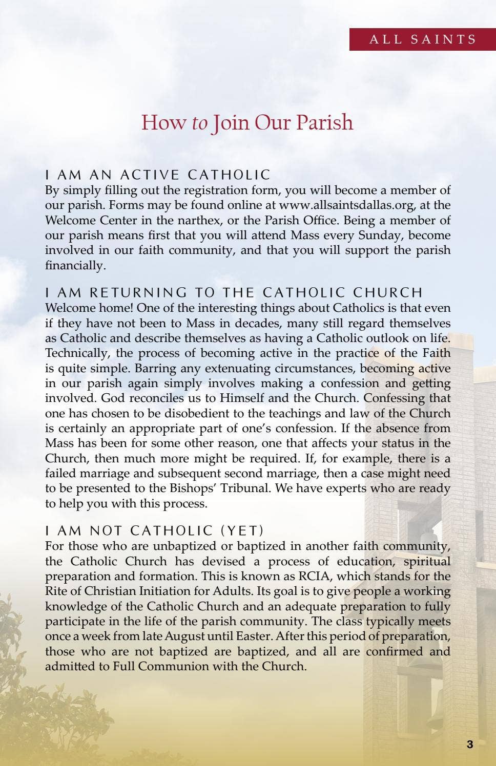 All Saints Catholic Church — 2021 Stewardship Renewal Handbook by ...