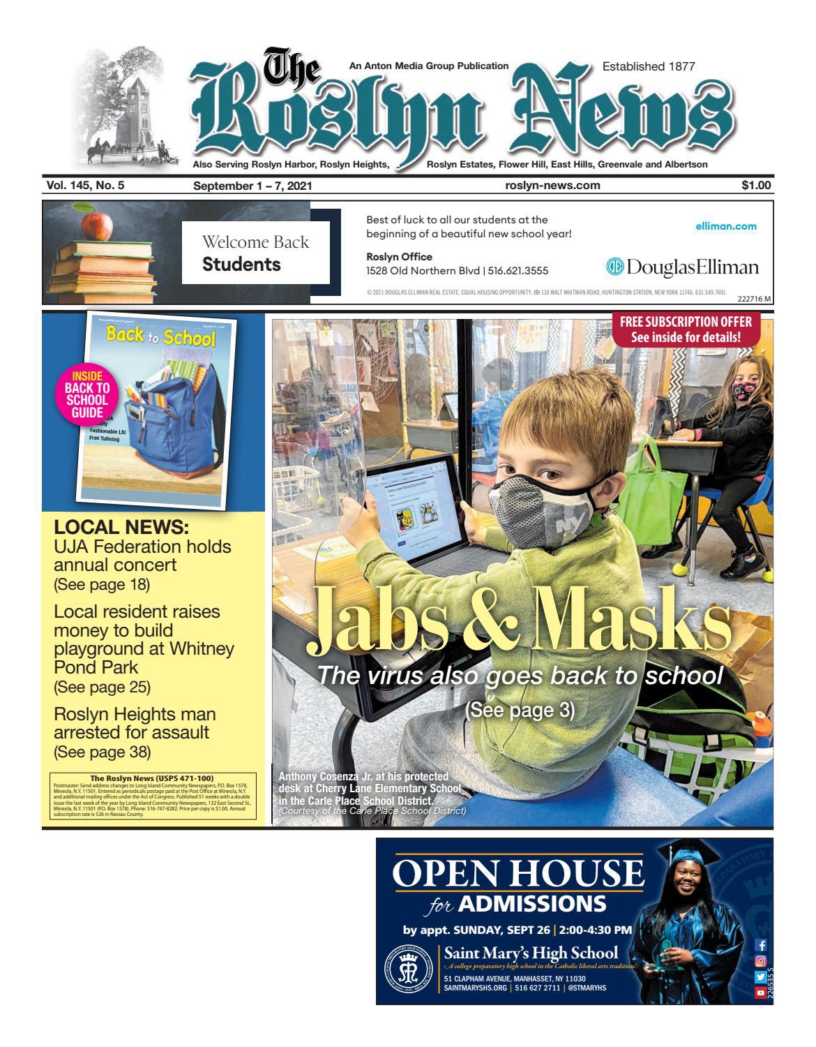 The Roslyn News 9/1/21 edition is published weekly by Anton Media Group