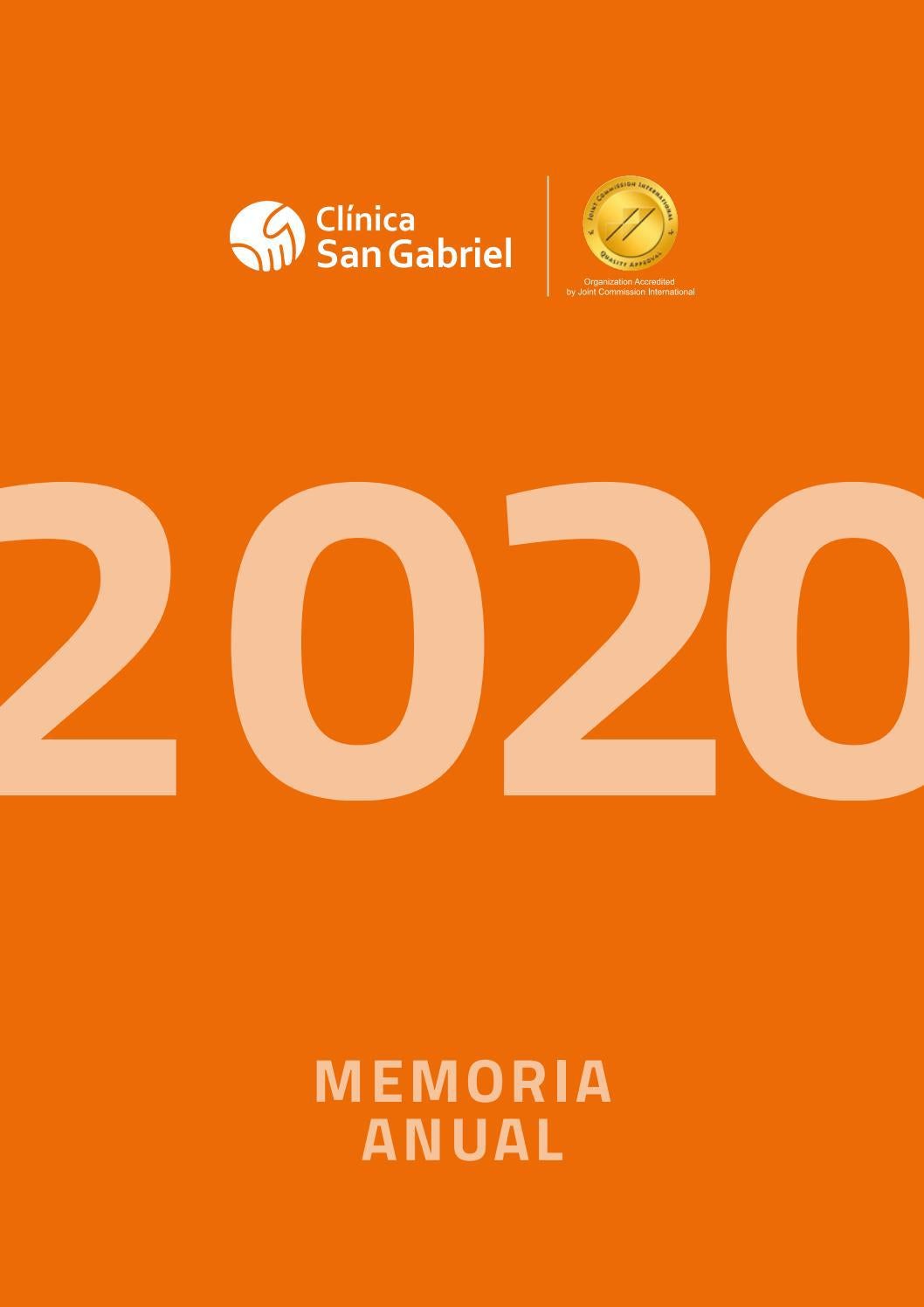 MEMORIA ANUAL 2020 CLÍNICA SAN GABRIEL by San Pablo Issuu