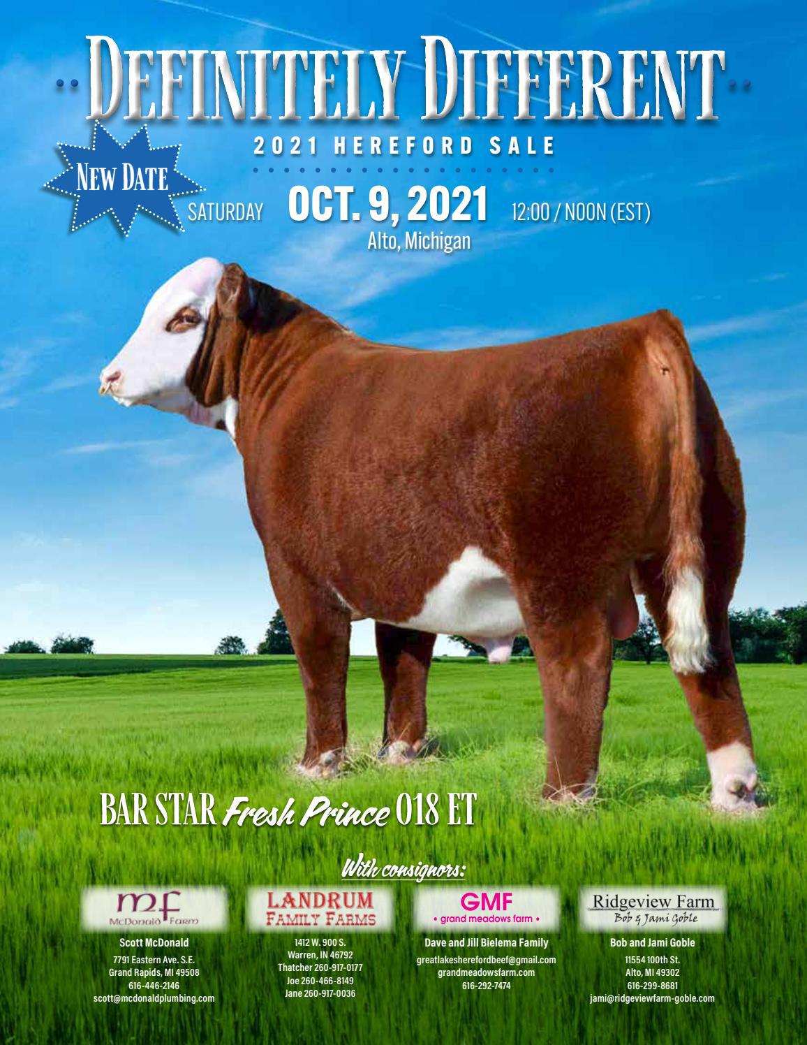 Definitely Different Hereford Sale by American Hereford Association and