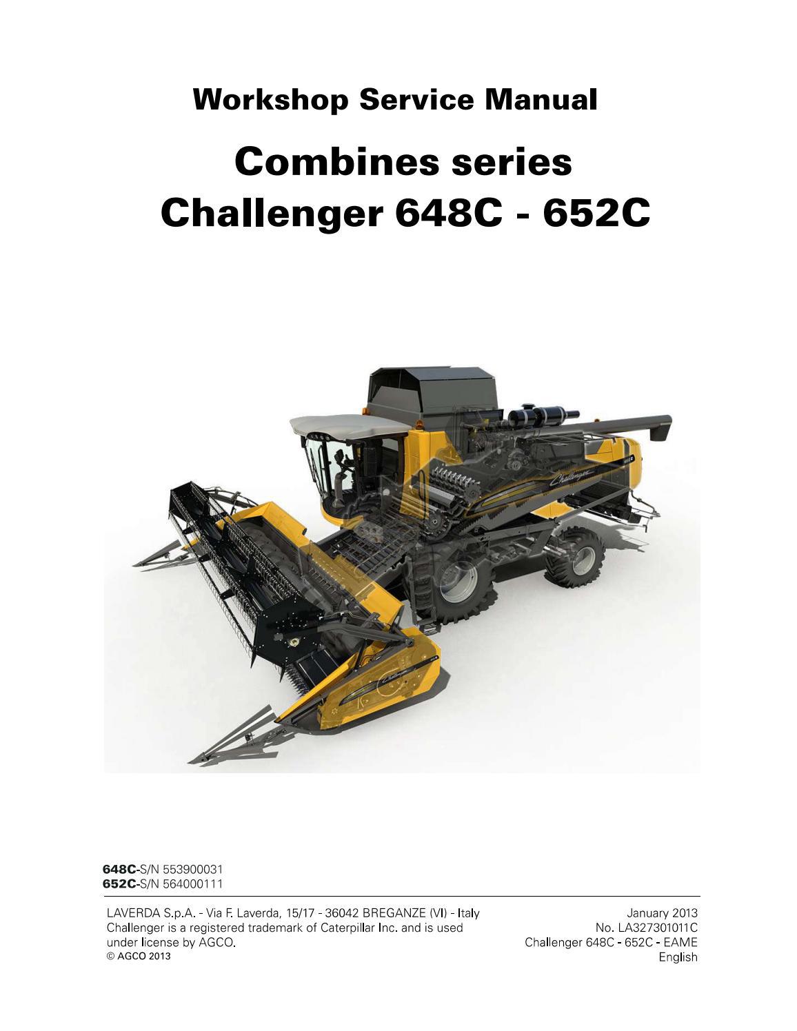 Challenger EU Harvesting 648C-652C Combines Series Workshop Service ...