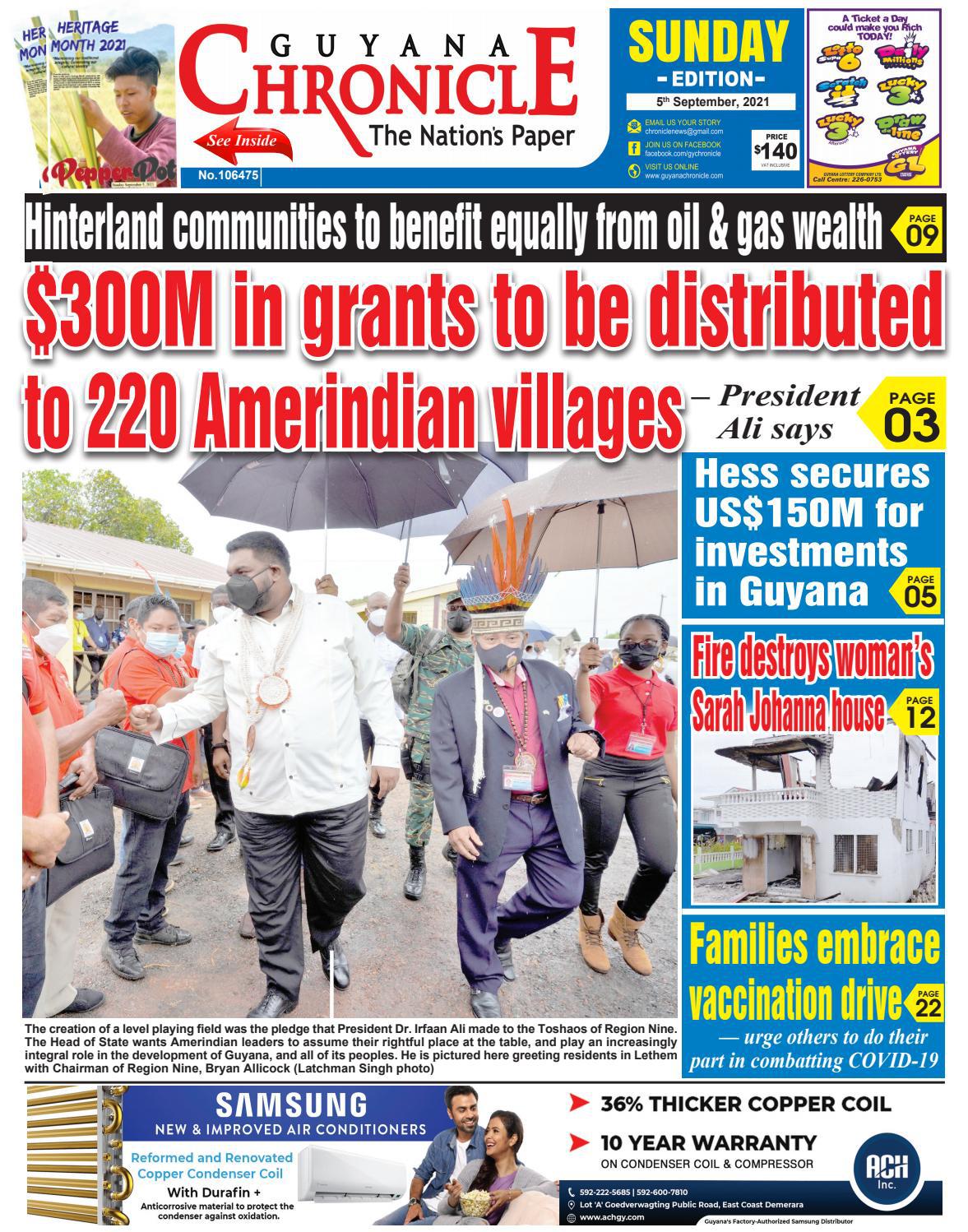 Guyana Chronicle Epaper 05 09 21 By Guyana Chronicle Issuu