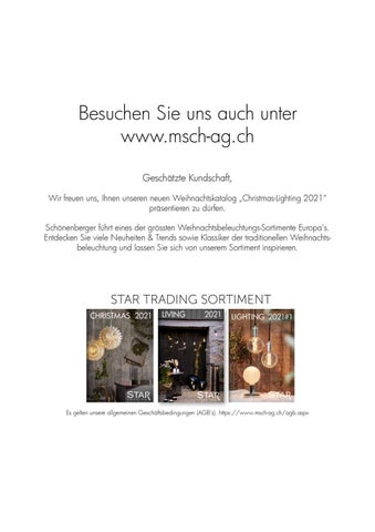 M. Schönenberger AG 灯饰目录 · Christmas- 灯饰 2021 第 2 页
