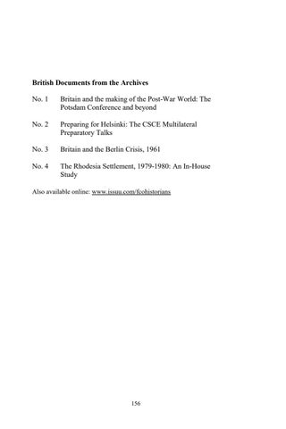The Rhodesia Settlement, 1979-1980: An in-house study by FCDO ...