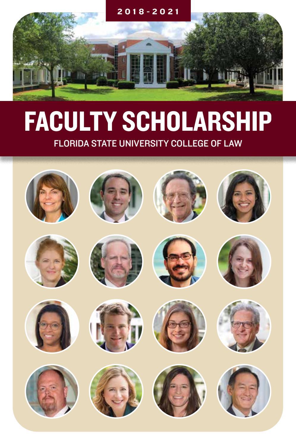 FSU College of Law 20182021 Faculty Scholarship by Florida State