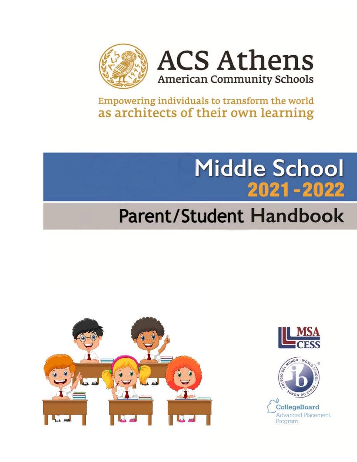 Acs Class ACS Athens Middle School Parent/Student Handbook 2021-2022 by ACS ...