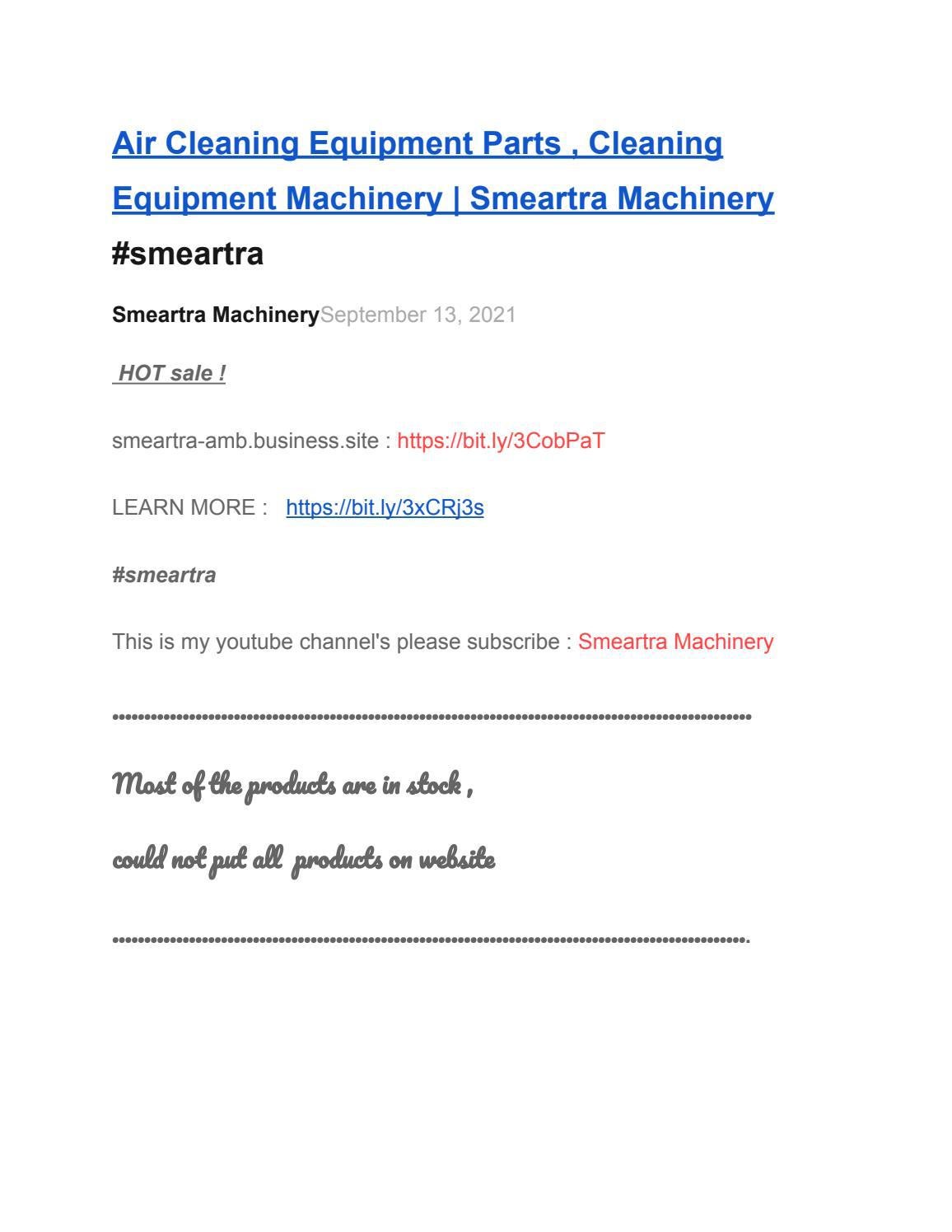Air Cleaning Equipment Parts , Cleaning Equipment Machinery by
