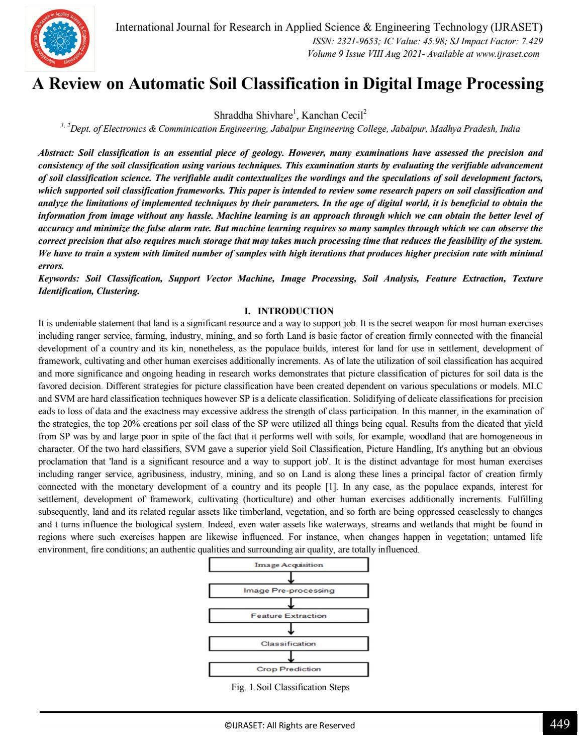 A Review on Automatic Soil Classification in Digital Image Processing ...