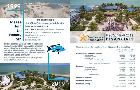 2018 Cape Eleuthera Foundation Annual Report by The Island School - Issuu