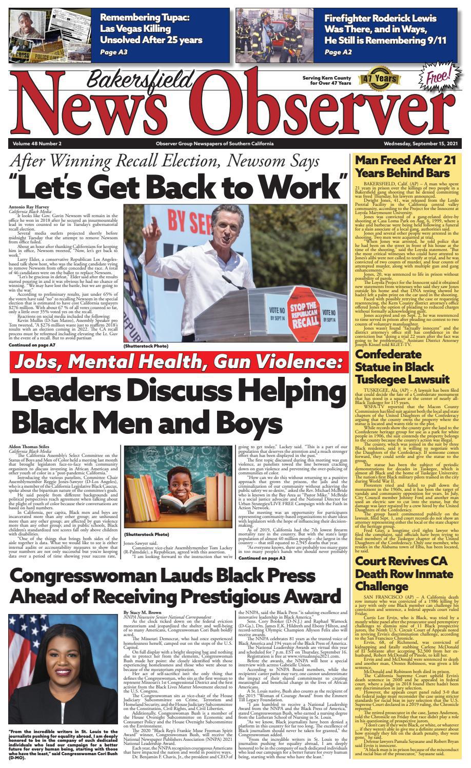 Bakersfield News Observer 9.15.21 4C by Observer Group Newspapers of