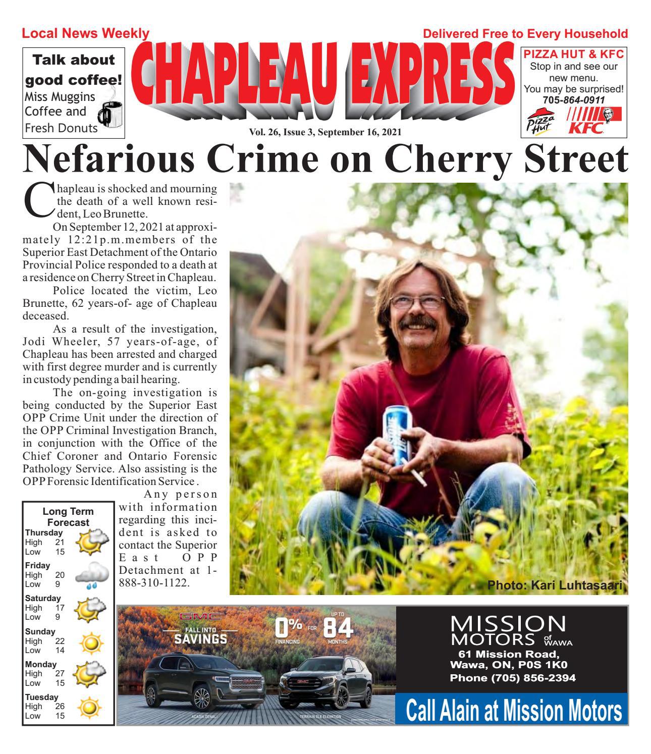 09162021 September 16 2021 by The Chapleau Express Issuu