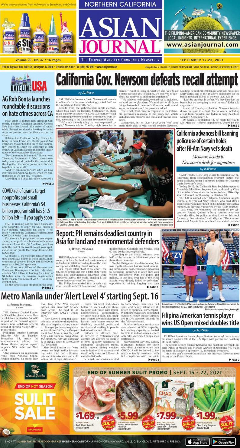 091721 Northern California Edition by Asian Journal Community