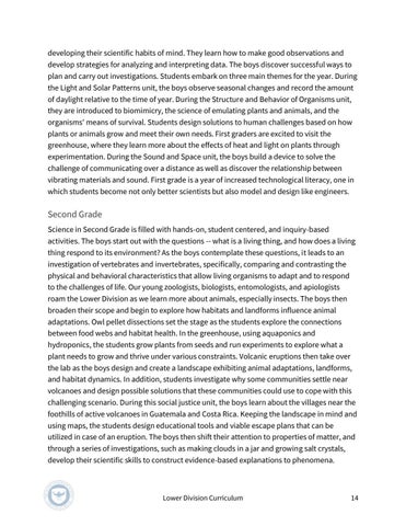 The Allen-Stevenson 教育 | Lower Division Curriculum 第 14 页