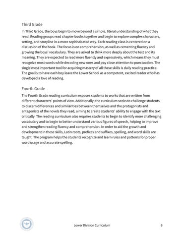The Allen-Stevenson 教育 | Lower Division Curriculum 第 6 页