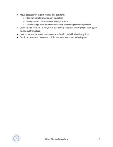 The Allen-Stevenson 教育 | Upper Division Curriculum 第 12 页