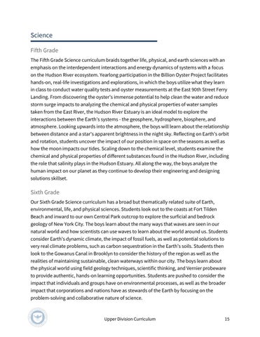 The Allen-Stevenson 教育 | Upper Division Curriculum 第 15 页