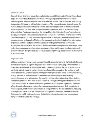 The Allen-Stevenson 教育 | Upper Division Curriculum 第 16 页