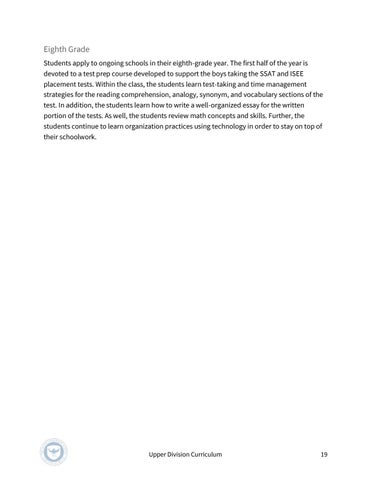 The Allen-Stevenson 教育 | Upper Division Curriculum 第 19 页