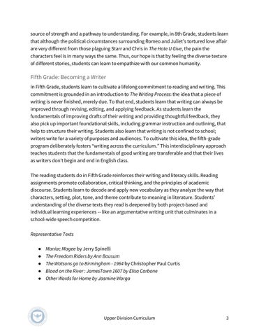 The Allen-Stevenson 教育 | Upper Division Curriculum 第 3 页