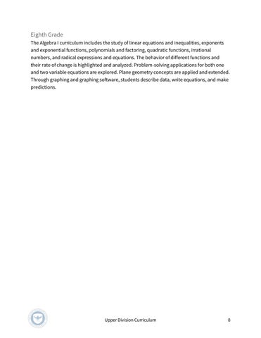 The Allen-Stevenson 教育 | Upper Division Curriculum 第 8 页