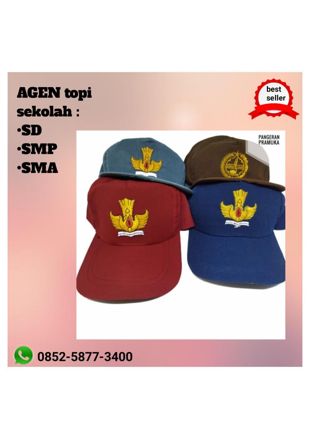 852-5877-3400, Distributor Topi Sekolah 