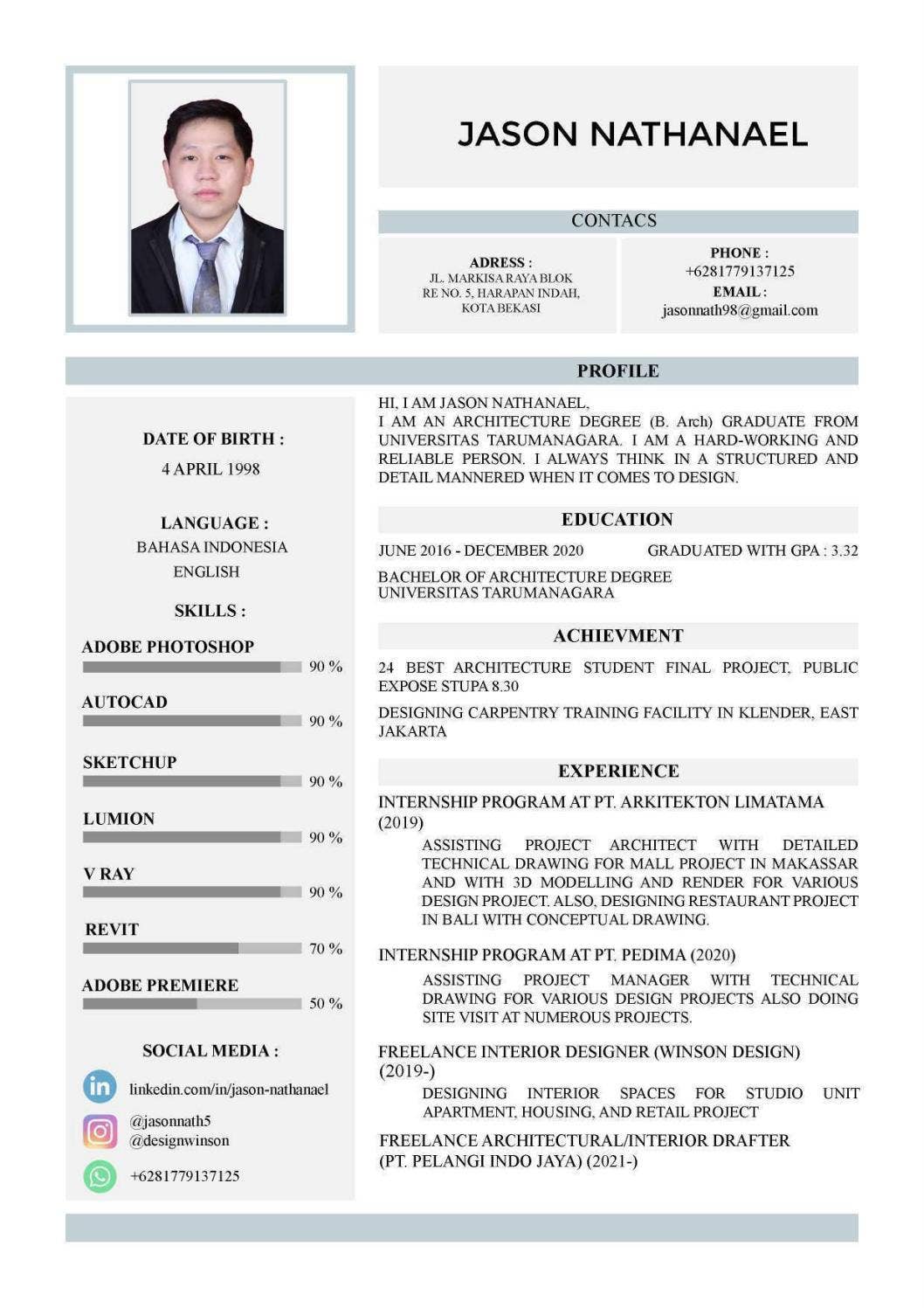 CV and PORTFOLIO JASON NATHANAEL by Jason Nathanael - Issuu