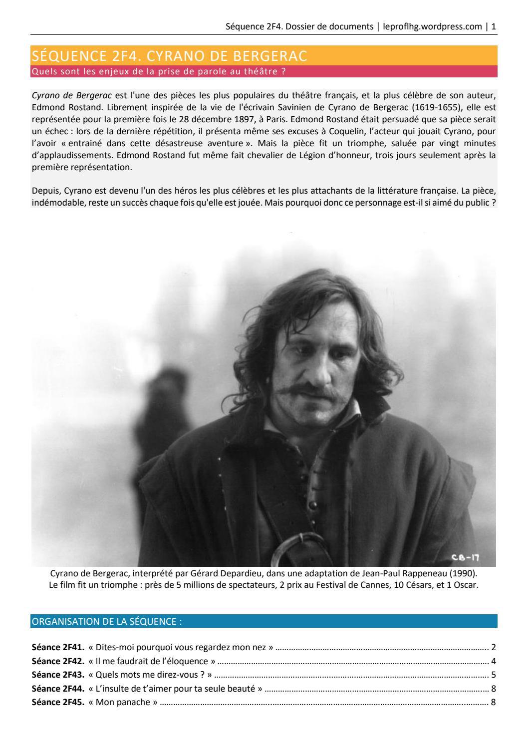Cyrano De Bergerac Acte 3 Scene 7 Figures De Style 2F4. Cyrano de Bergerac by Le Prof LHG - Issuu