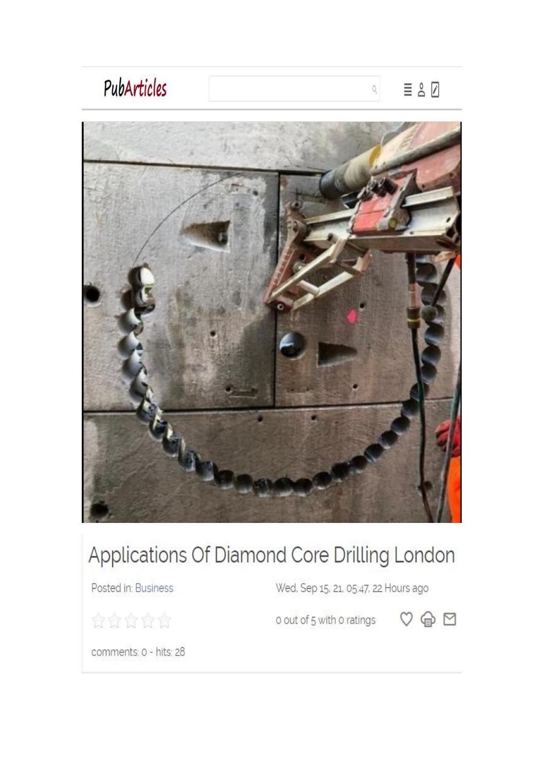 Applications Of Diamond Core Drilling London by Matthew Issuu