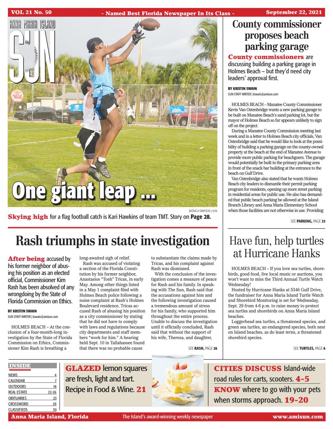 Anna Maria Island Sun September 22, 2021 by Anna Maria Island Sun - Issuu