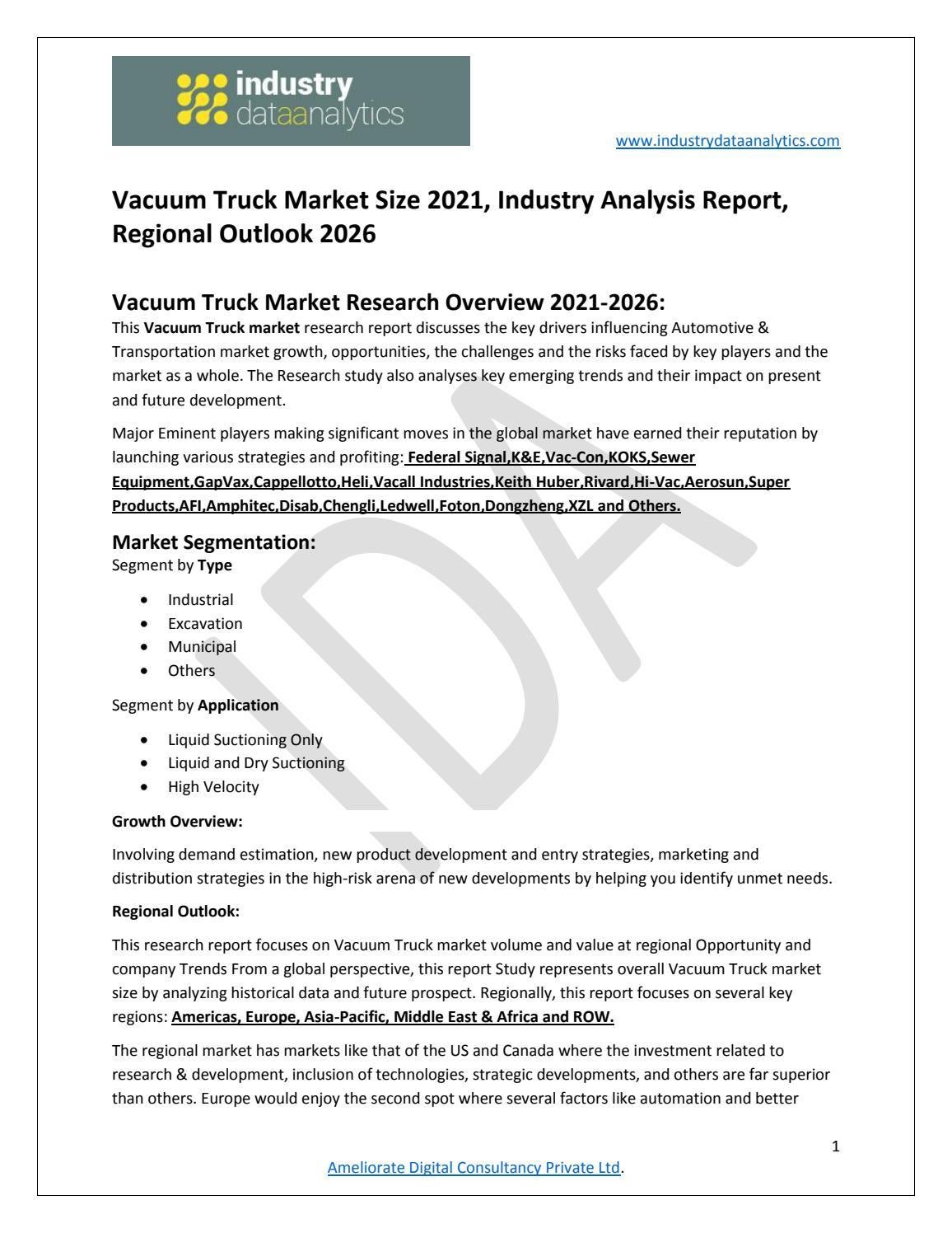 Vacuum Truck Market by rohan nale Issuu