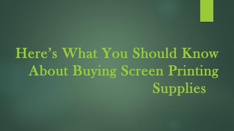 Here’s What You Should Know About Buying Screen Printing Supplies by Kolor Matrix ScreenPrint