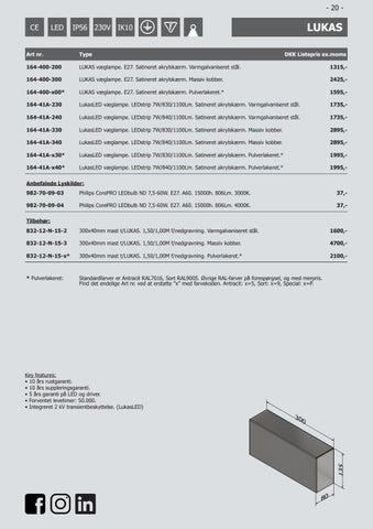 灯饰目录 - prisliste 01/08-2021 第 20 页