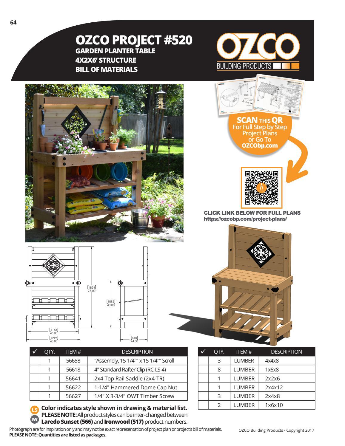 OZCO BOM Garden Bench or Buffet 520 by OZCO Building Products Issuu
