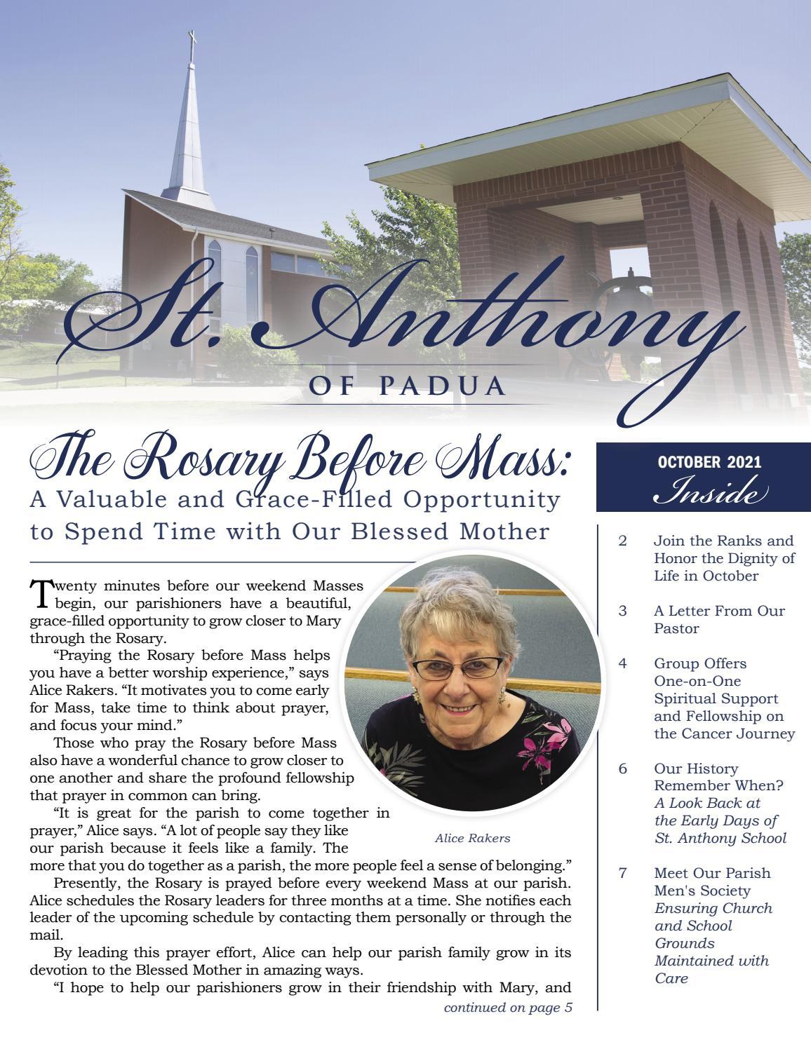 St. Anthony of Padua Catholic Church Newsletter — October 2021 by