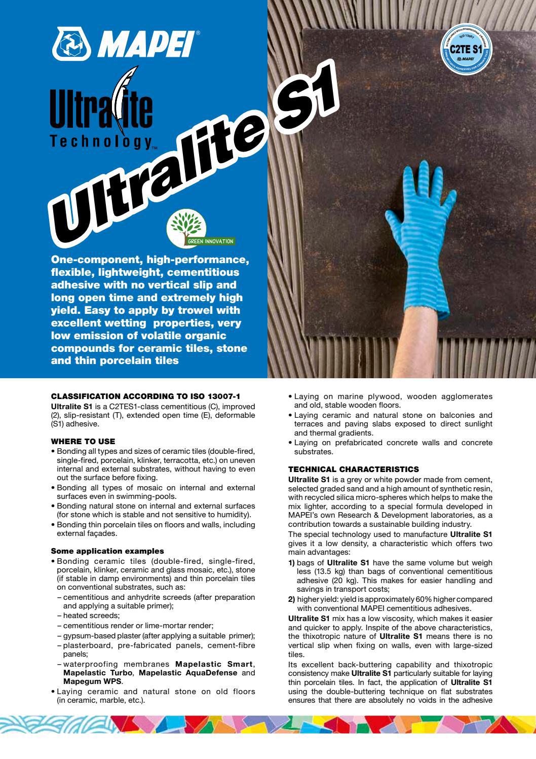 Ultralite S1 Technical Data by nationaltiles - Issuu