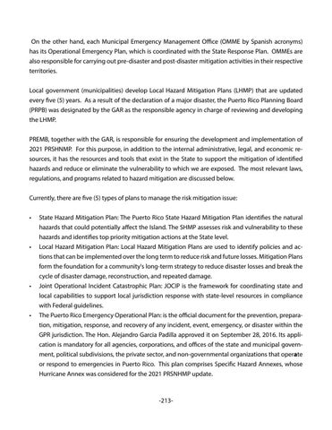 2021 Puerto Rico State Hazard Mitigation Plan by La Colección ...