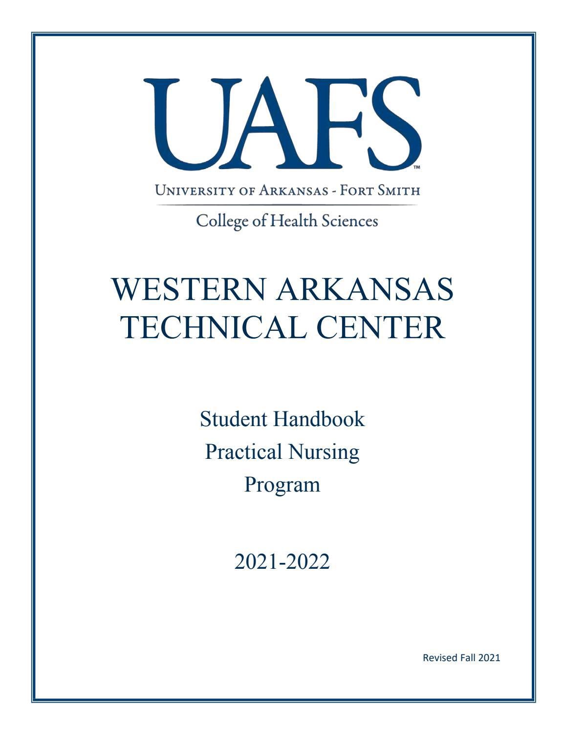 2021-22 Practical Nursing Student Handbook by University of Arkansas - Fort  Smith - Issuu