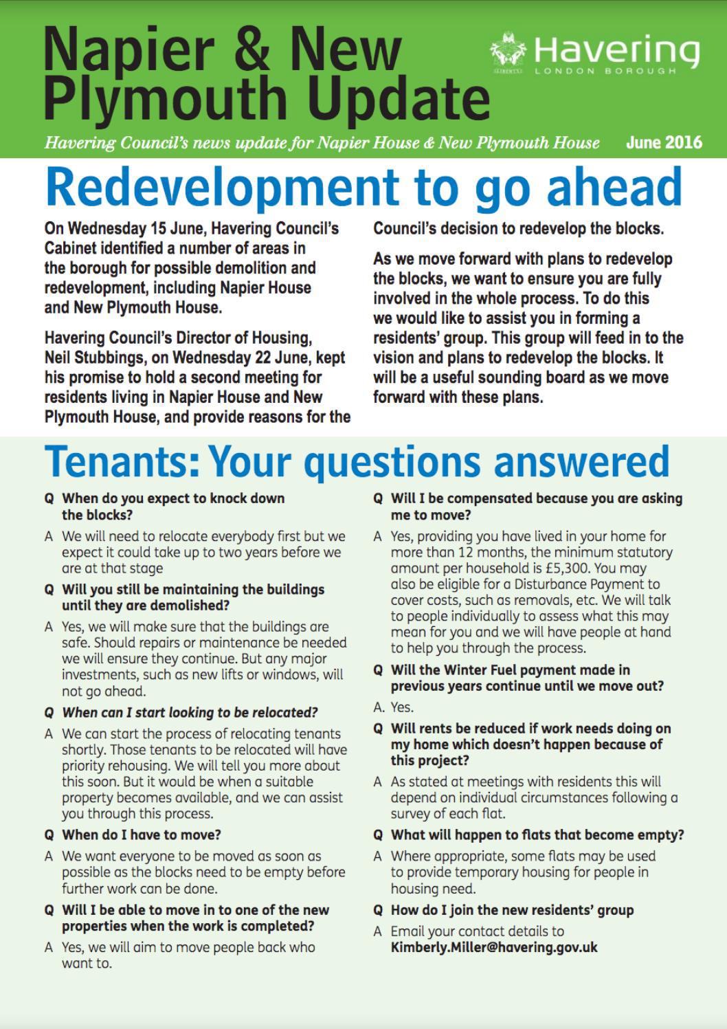 Napier New Plymouth Update 2016 June By Havering Council Issuu