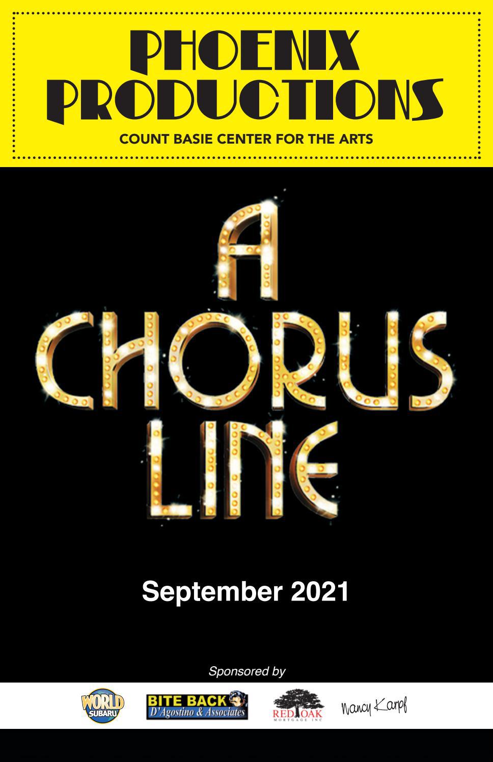 Phoenix Productions Presents A Chorus Line Sept 24, 25 & 26 2021