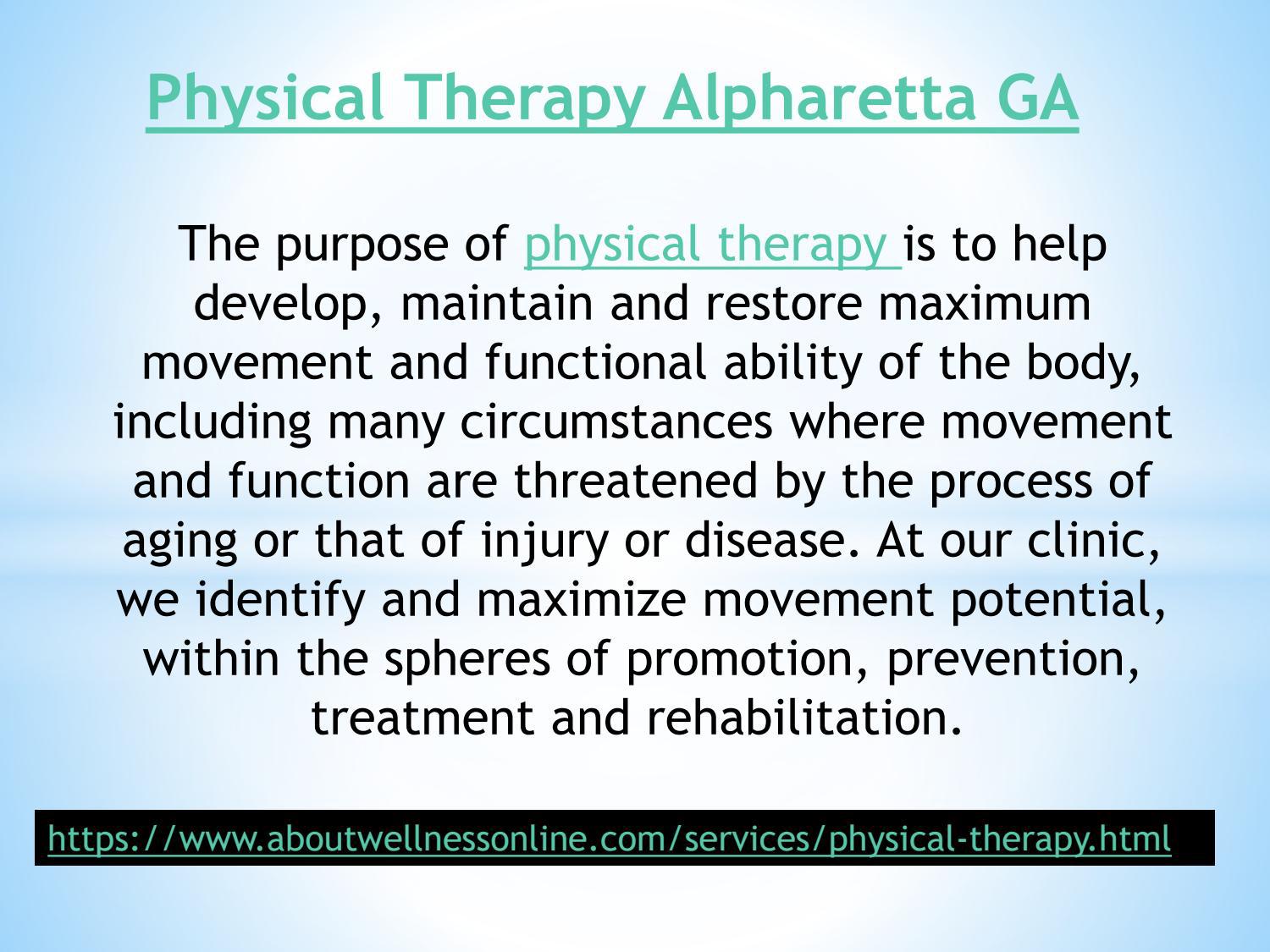 Physical Therapy Alpharetta GA by ALL ABOUT WELLNESS CHIROPRACTIC