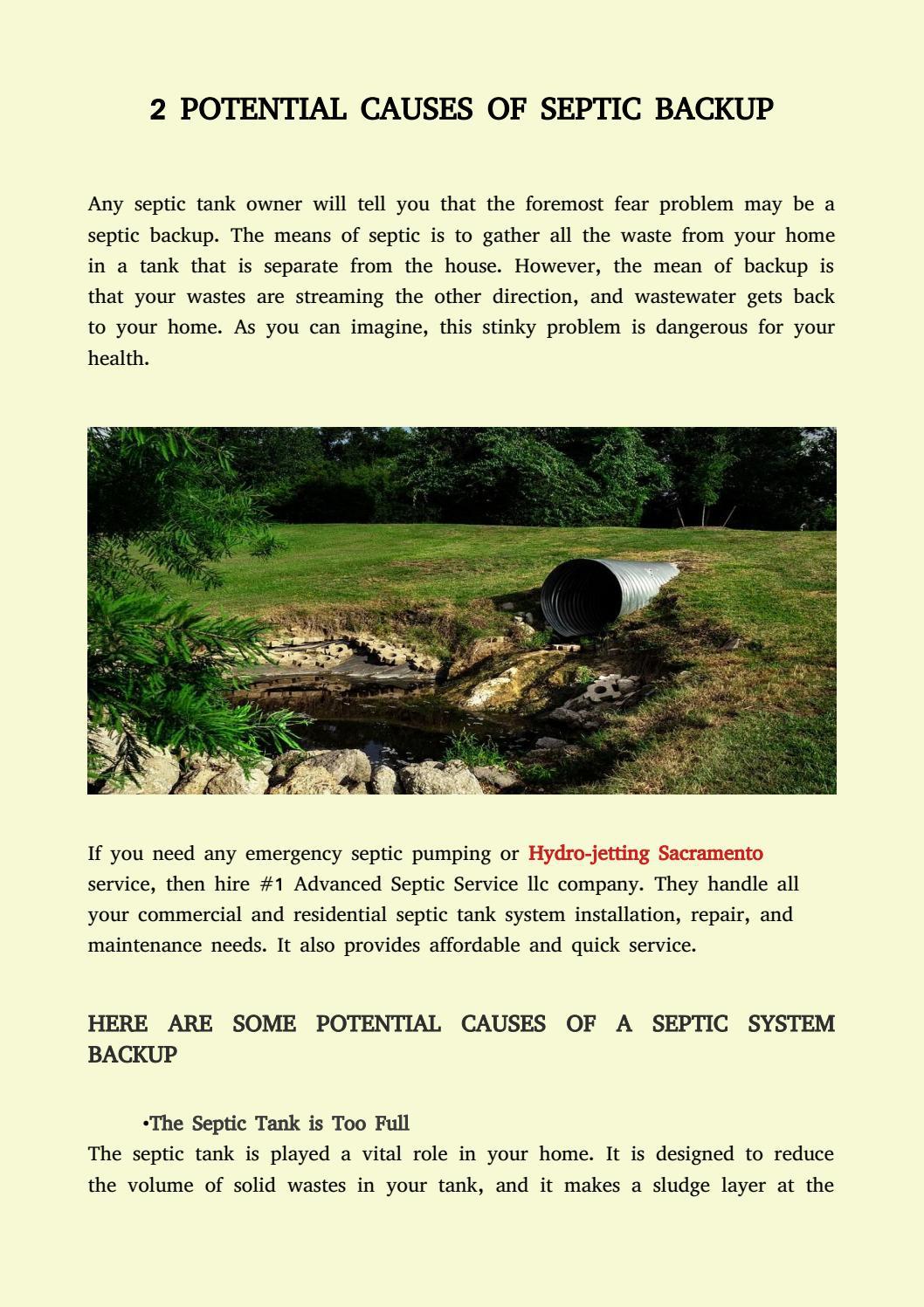 2 Potential Causes of Septic Backup by Advanced Septic Service LLC Issuu
