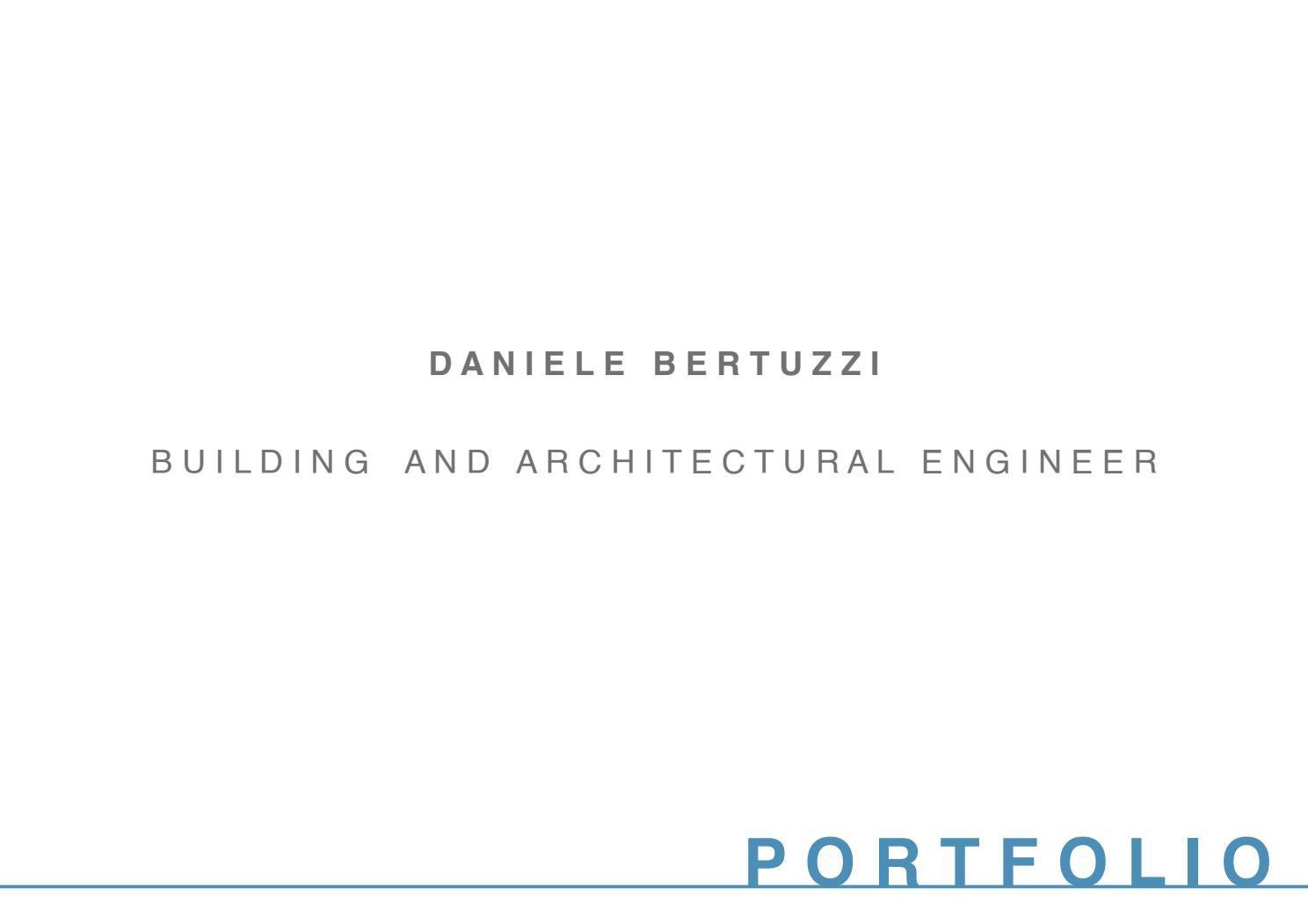 PORTFOLIO Building and Architectural Engineer by daniele.bertuzzi Issuu