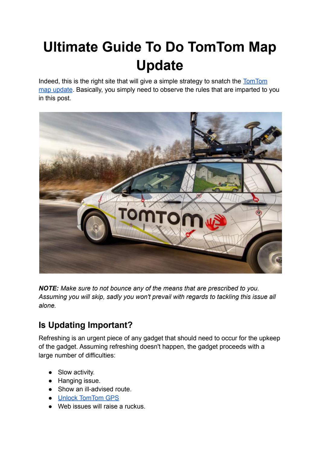 Ultimate Guide To Do TomTom Map Update by GPS Contact Number Issuu