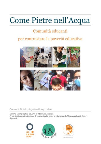 Cover of "inFINE tre anni di Come Pietre nell'Acqua per il contrasto alla povertà educativa  Milano"