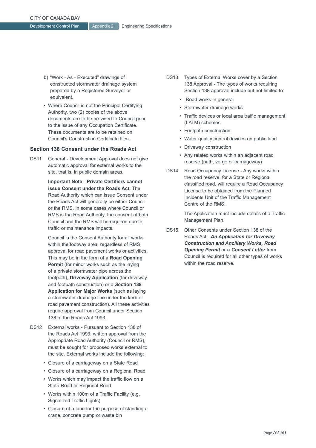 Appendix 2 - Engineering Specifications by cityofcanadabay - Issuu